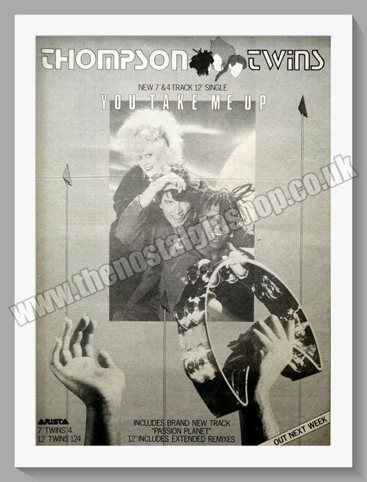 Thompson Twins. You Take Me Up.  Original Advert 1984 (ref AD14510)