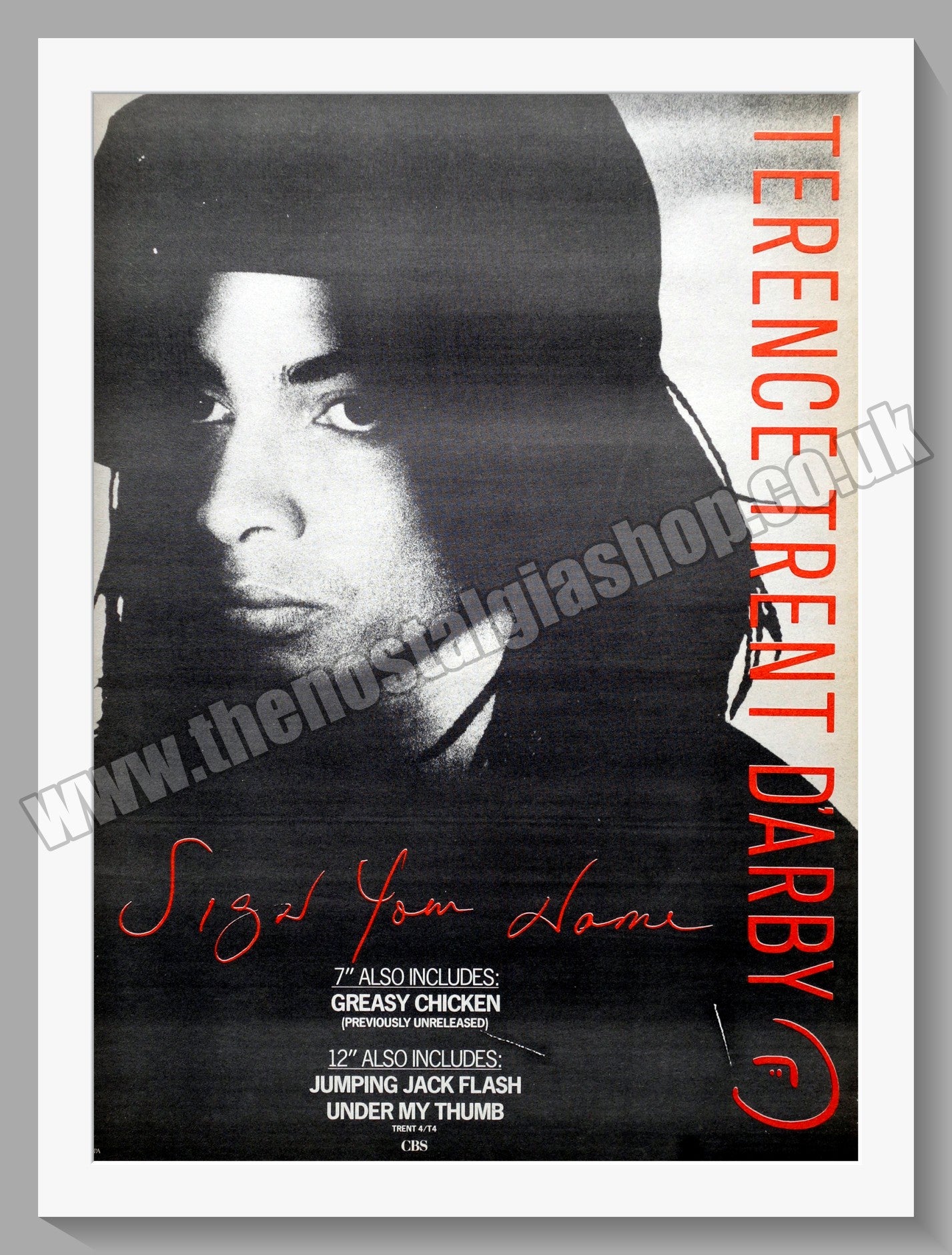 Terence Trent D'arby. Sign Your Name.  Original Advert 1988 (ref AD14514)