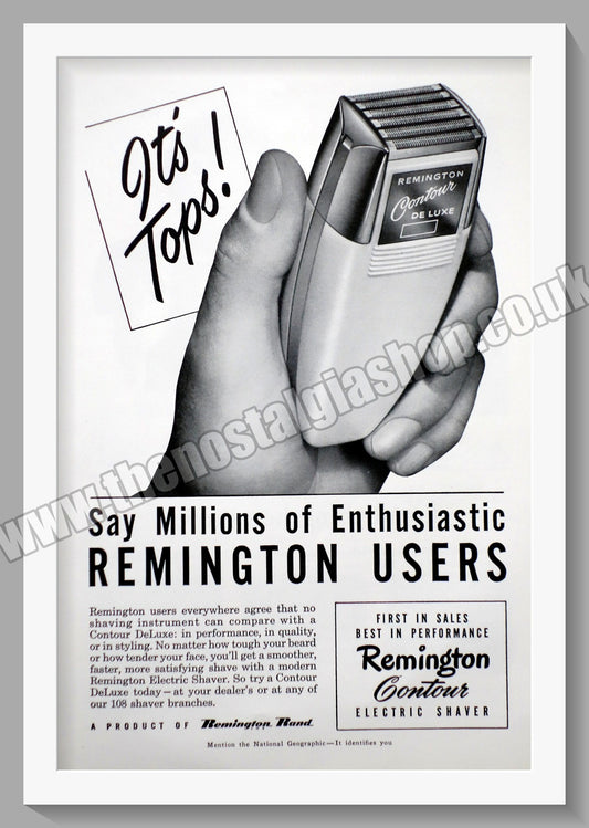 Remington Contour De Luxe Men's Shaver. Original Advert 1950 (ref AD56731)