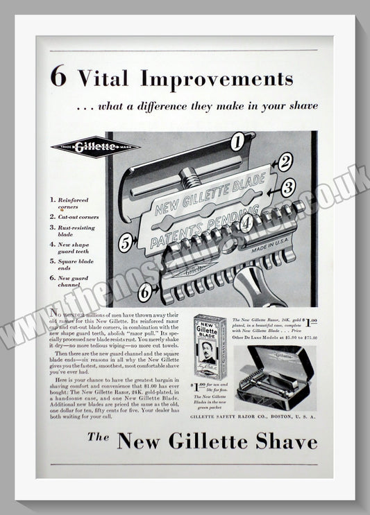 Gillette Safety Razor. Original Advert 1930 (ref AD56734)