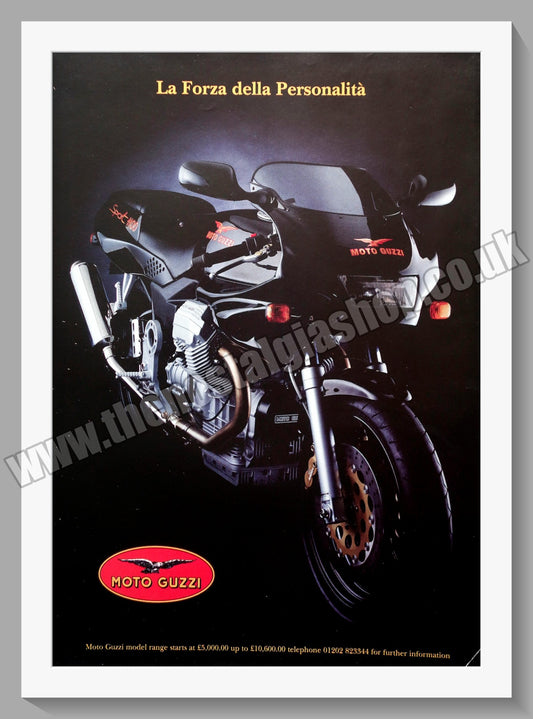 Moto Guzzi Motorcycle Range. Original Advert 1996 (ref AD56673)