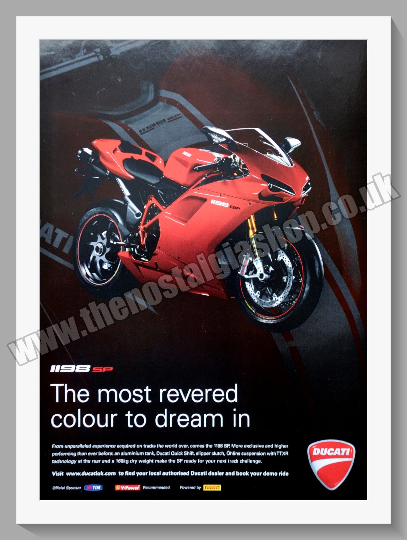 Ducati 1198 SP Motorcycle. Original Advert 2011 (ref AD56780)