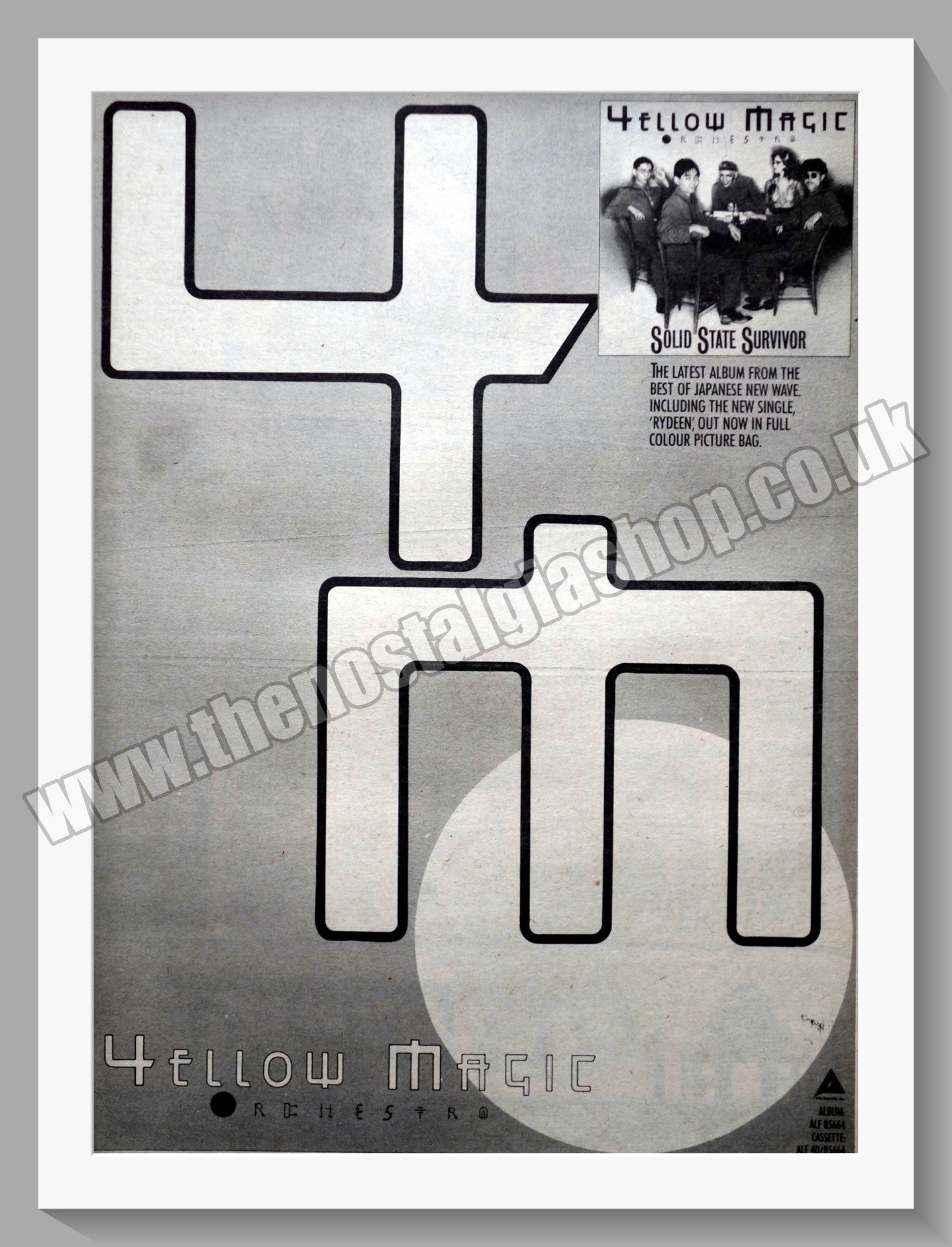 Yellow Magic Orchestra. Solid State Survivor. Vintage Advert 1982 (ref AD14569)