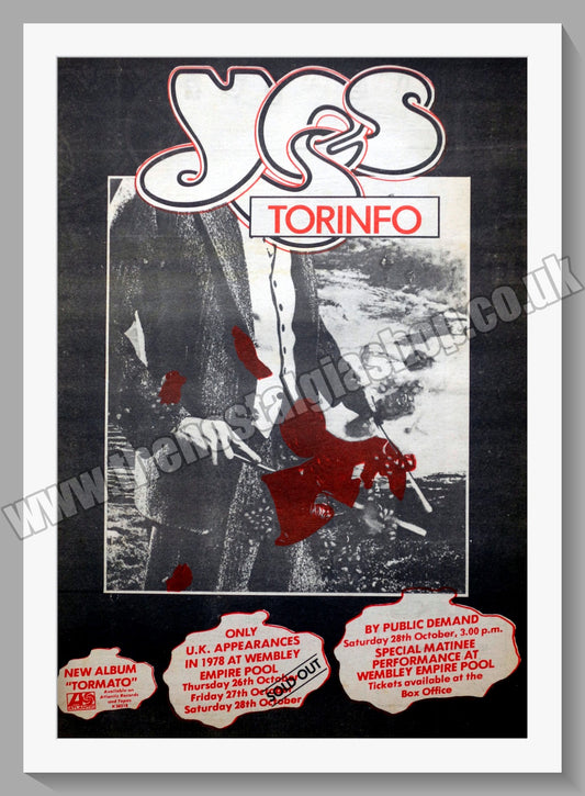 Yes. Torinfo. UK Shows. Vintage Advert 1978 (ref AD14566)