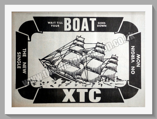 XTC Wait Till Your Boat Goes Down. Vintage Advert 1980 (ref AD14585)