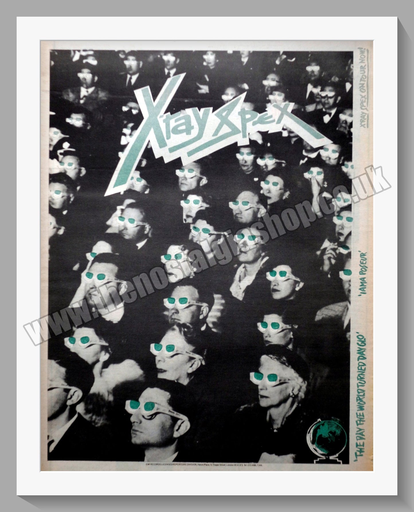 Xray Spex The Day The World Turned Dayglo. Vintage Advert 1978 (ref AD14587)