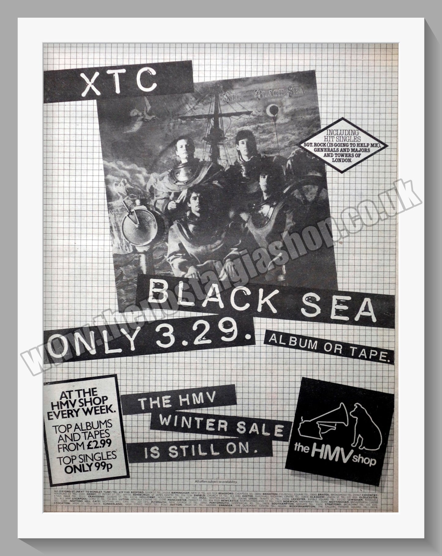 XTC Black Sea. Vintage Advert 1981 (ref AD14584)