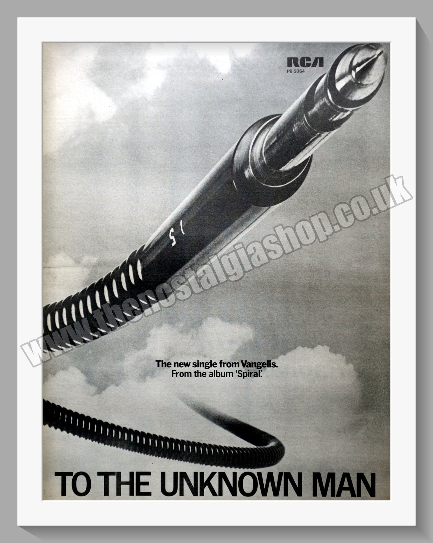 Vangelis. To The Unknown Man. Original Advert 1978 (ref AD14521)