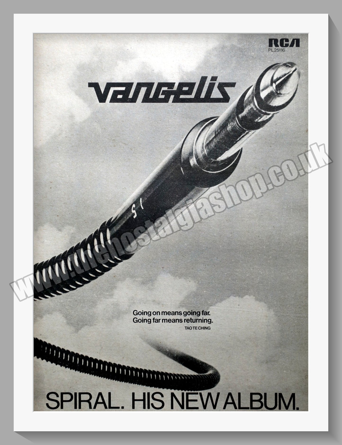 Vangelis. Spiral. Original Advert 1977 (ref AD14522)