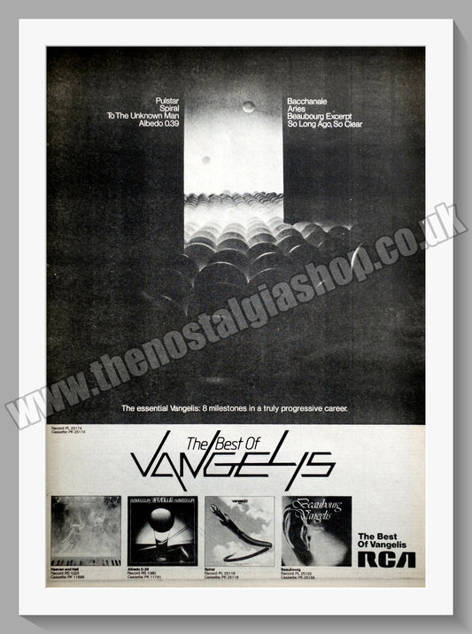 Vangelis. The Best Of. Original Advert 1978 (ref AD14523)