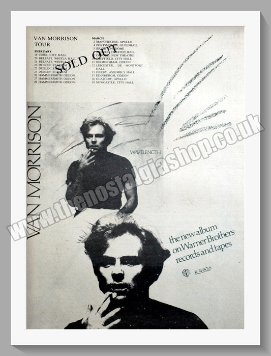 Van Morrison. Wavelength UK Tour. Original Advert 1979 (ref AD14531)