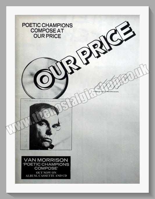 Van Morrison. Poetic Champions Compose. Original Advert 1987 (ref AD14533)