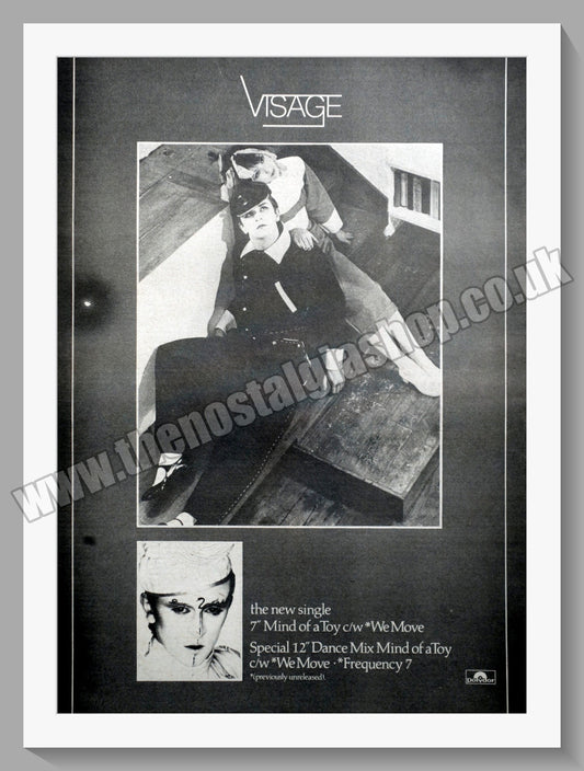 Visage. Mind of a Toy. Vintage Advert 1981 (ref AD9656)