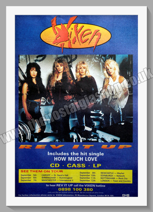 Vixen Rev It Up. Original Advert 1990 (ref AD14547)