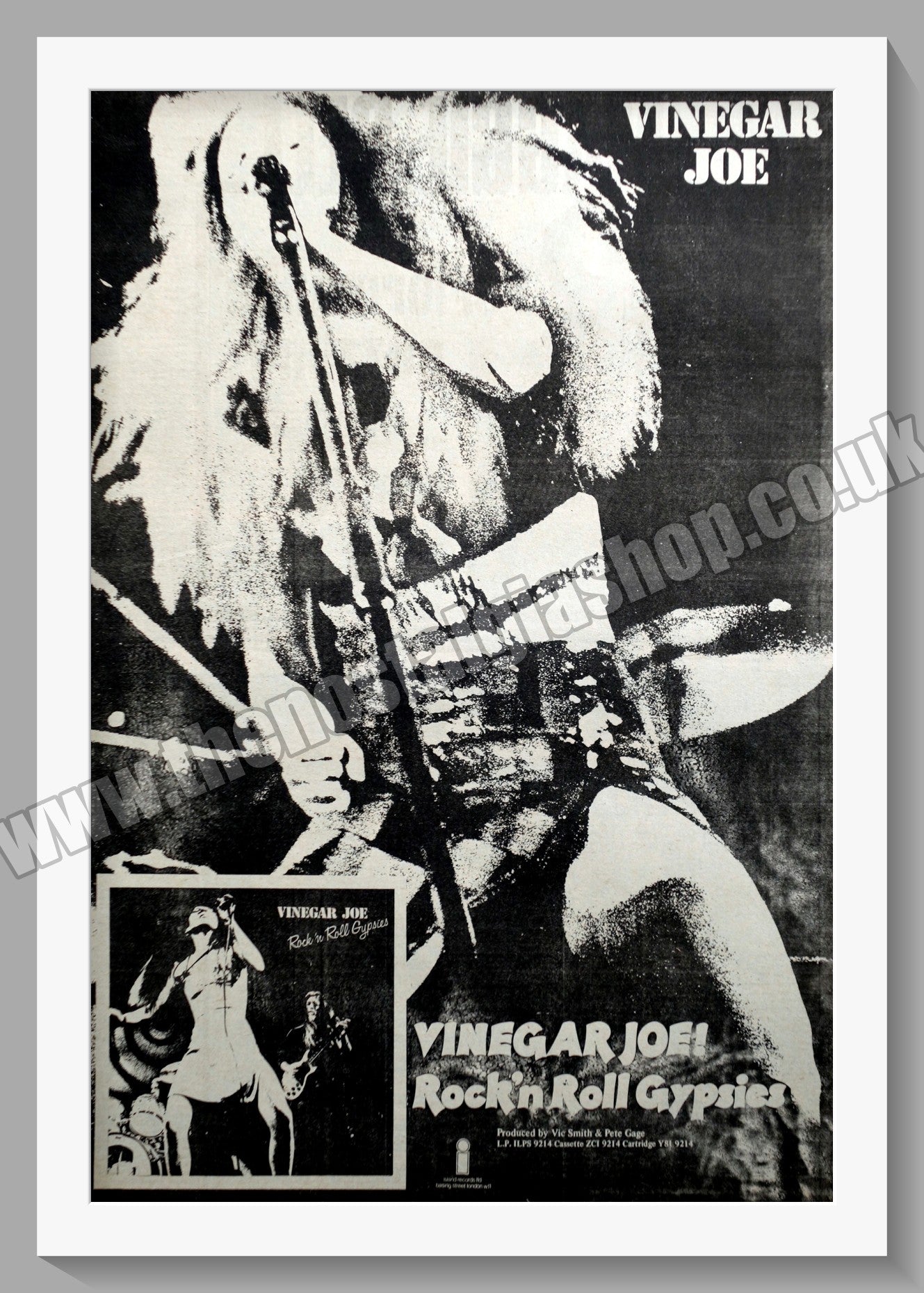 Vinegar Joe. Rock 'N Roll Gypsies. Original Advert 1972 (ref AD14554)