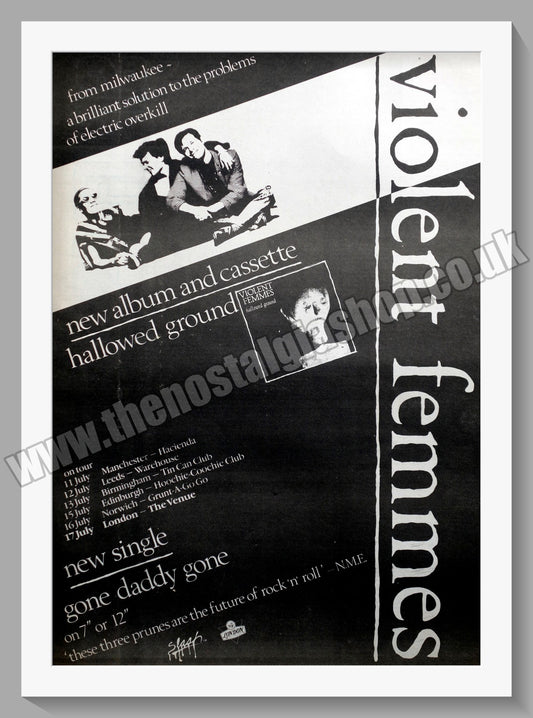 Violent Femmes. Hallowed Ground. Original Advert 1984 (ref AD14559)