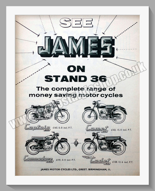 James Motorcycles. Original Advert 1960 (ref AD56982)