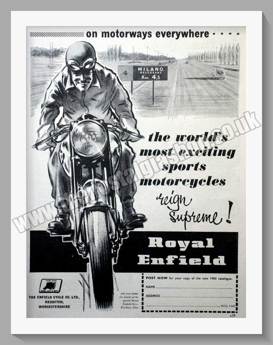 Royal Enfield Motorcycles Reign Supreme. Original Advert 1960 (ref AD57166)