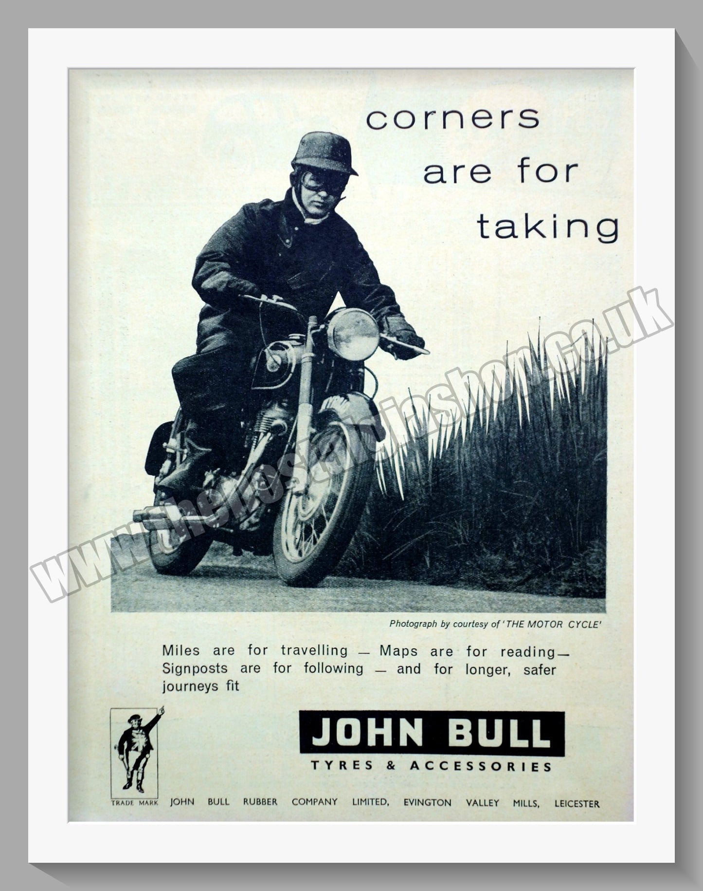 John Bull Motorcycle Tyres. Original Advert 1961 (ref AD57787)