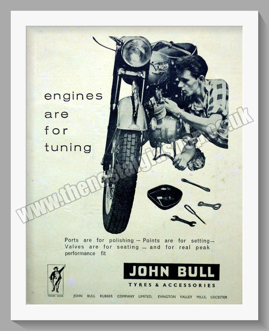 John Bull Motorcycle Tyres. Original Advert 1960 (ref AD57790)