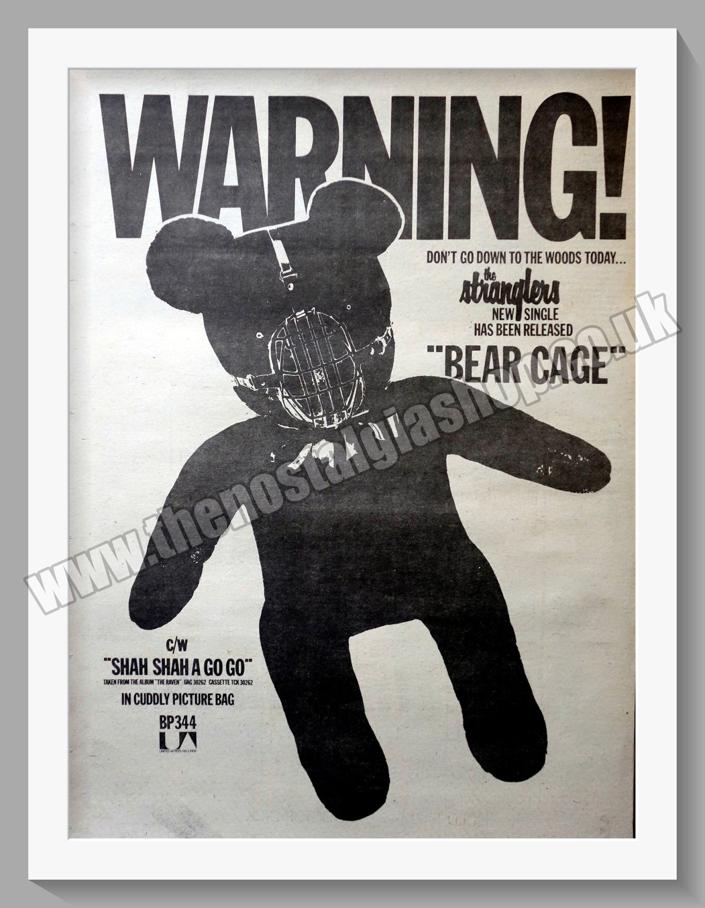 Stranglers. Bear Cage. Vintage Advert 1980 (ref AD14601)