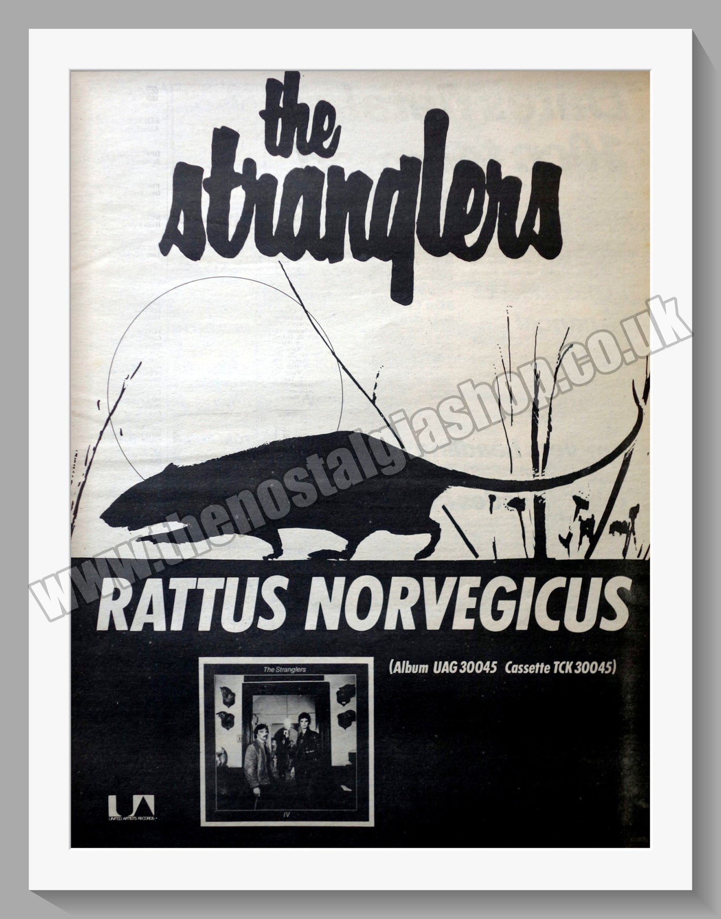 Stranglers. Rattus Norvegicus. Vintage Advert 1977 (ref AD14610)