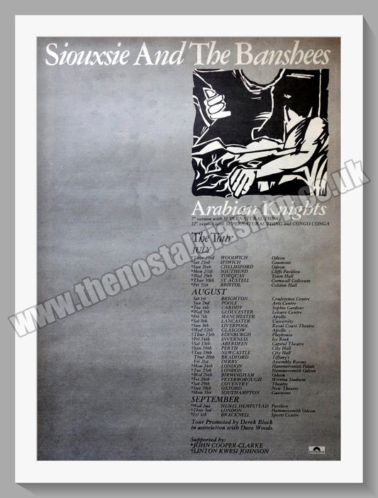 Siouxsie And The Banshees. Arabian Knights. Vintage Advert 1981 (ref AD14627)