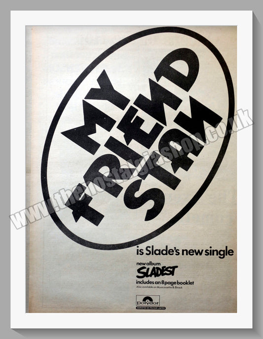 Slade My Friend Stan. Vintage Advert 1973 (ref AD14635)