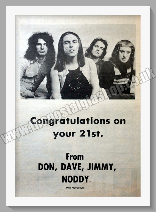 Slade Congratulations. Vintage Advert 1973 (ref AD14641)