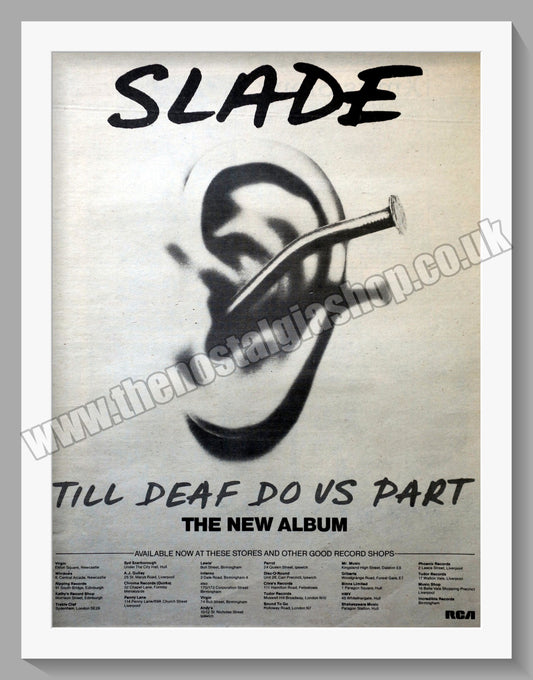 Slade Till Deaf Do Us Part. Vintage Advert 1981 (ref AD14646)