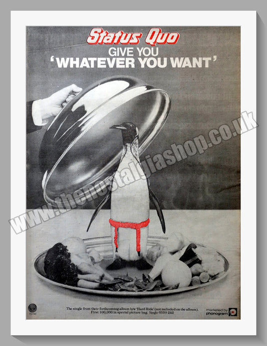 Status Quo Whatever You Want. Vintage Advert 1979 (ref AD14651)