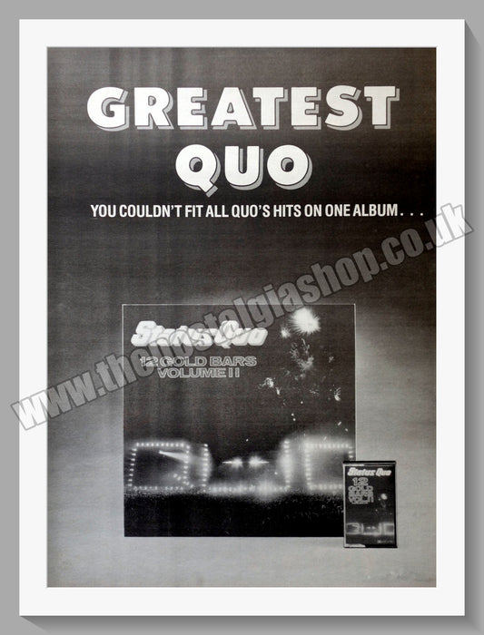 Status Quo 12 Gold Bars II. Vintage Advert 1984 (ref AD14670)