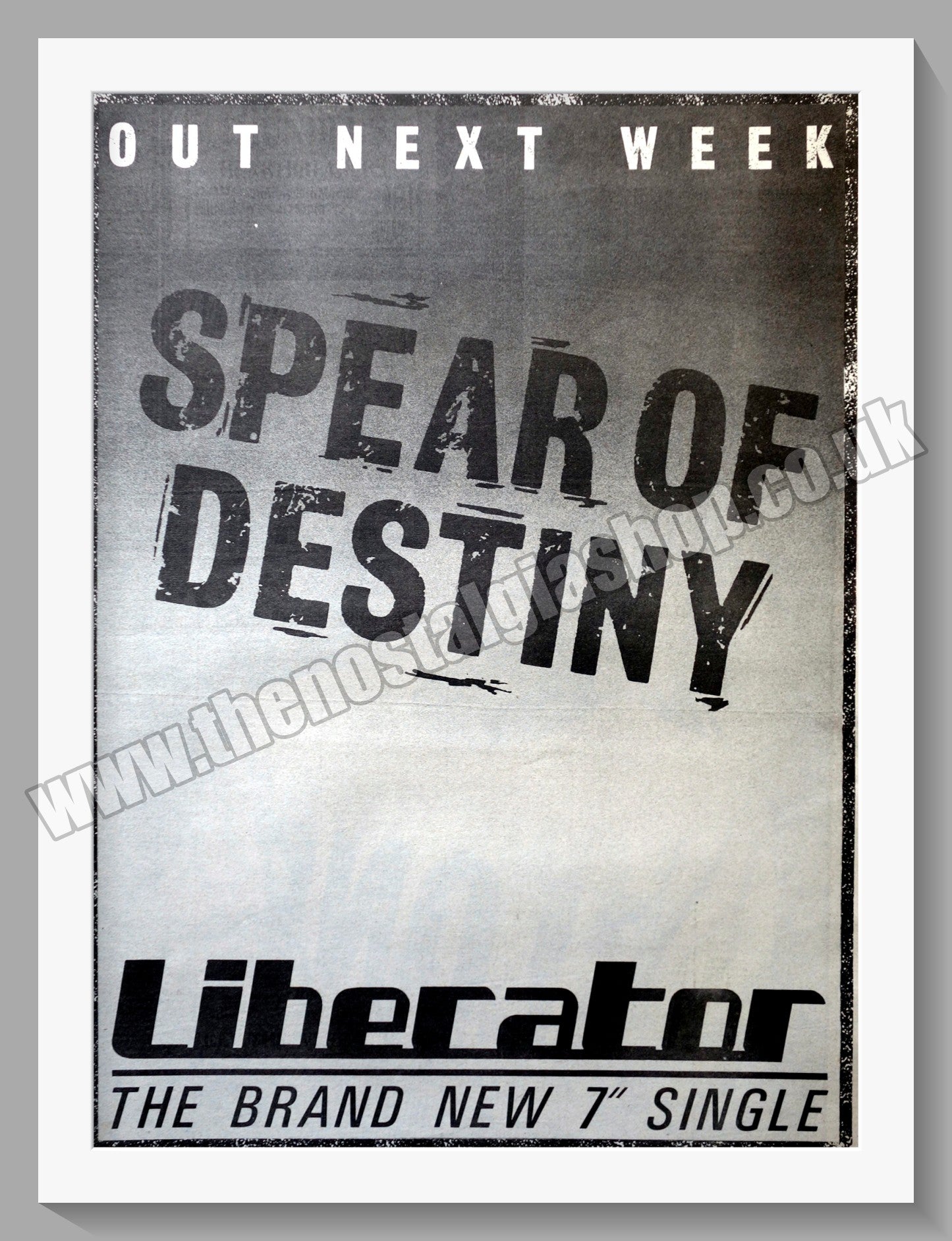 Spear Of Destiny Liberator. Vintage Advert 1984 (ref AD14694)