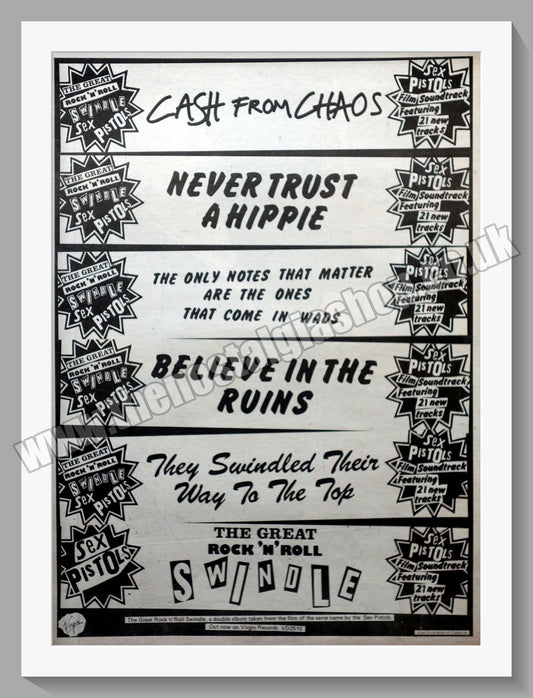 Sex Pistols Cash From Chaos. Original Vintage Advert 1979 (ref AD14707)