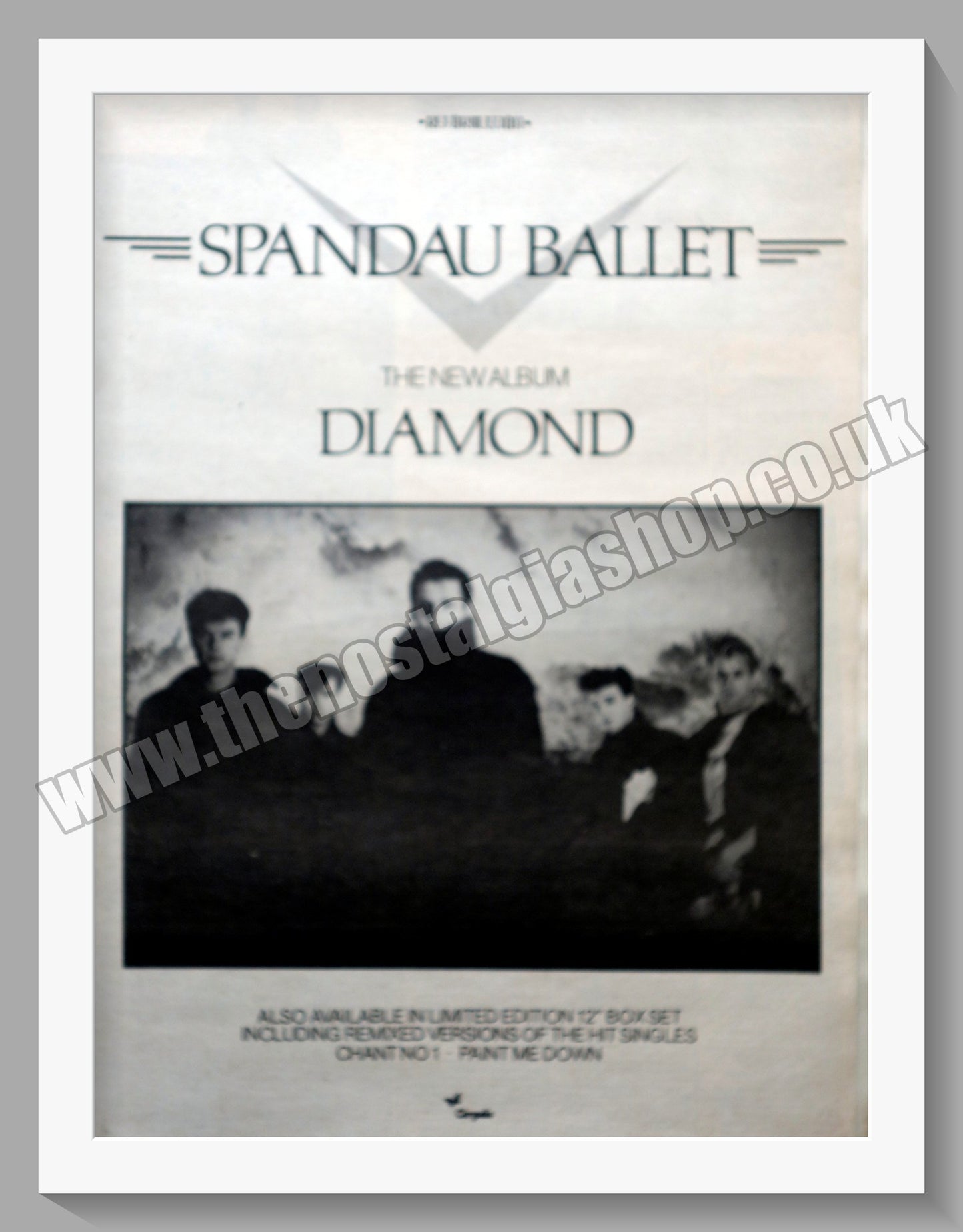 Spandau Ballet Diamond. Original Vintage Advert 1982 (ref AD14711)