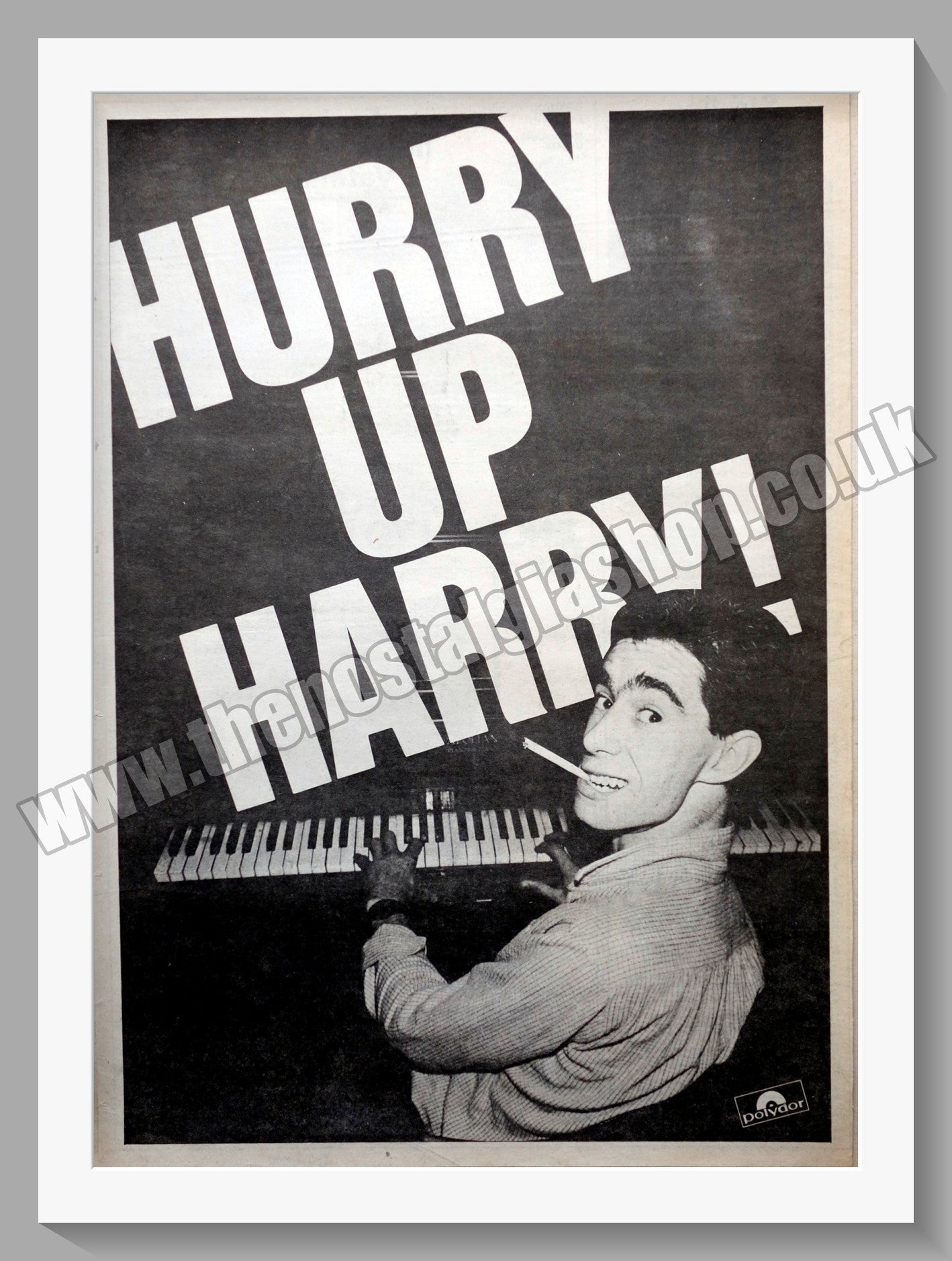 Sham 69 Hurry Up Harry. Original Vintage Advert 1978 (ref AD14738)