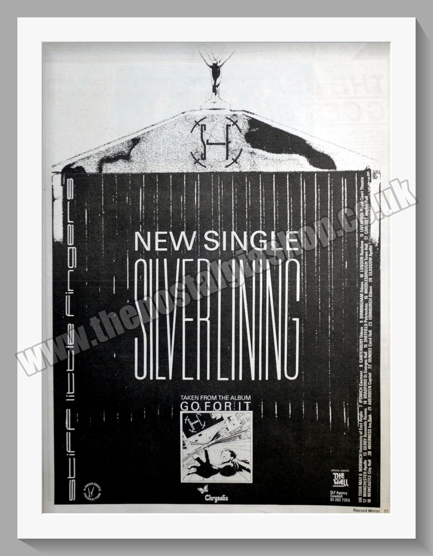 Stiff Little Fingers Silver Lining. Original Vintage Advert 1981 (ref AD14742)