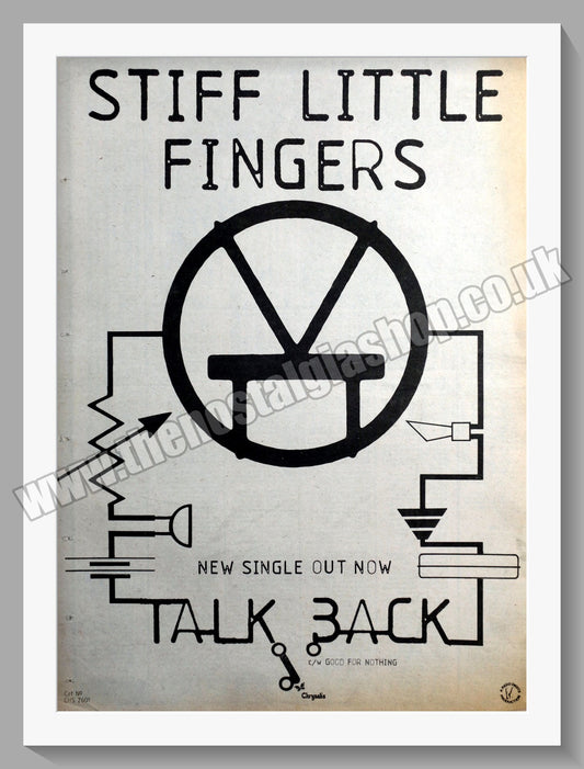 Stiff Little Fingers Talk Back. Original Vintage Advert 1982 (ref AD14744)