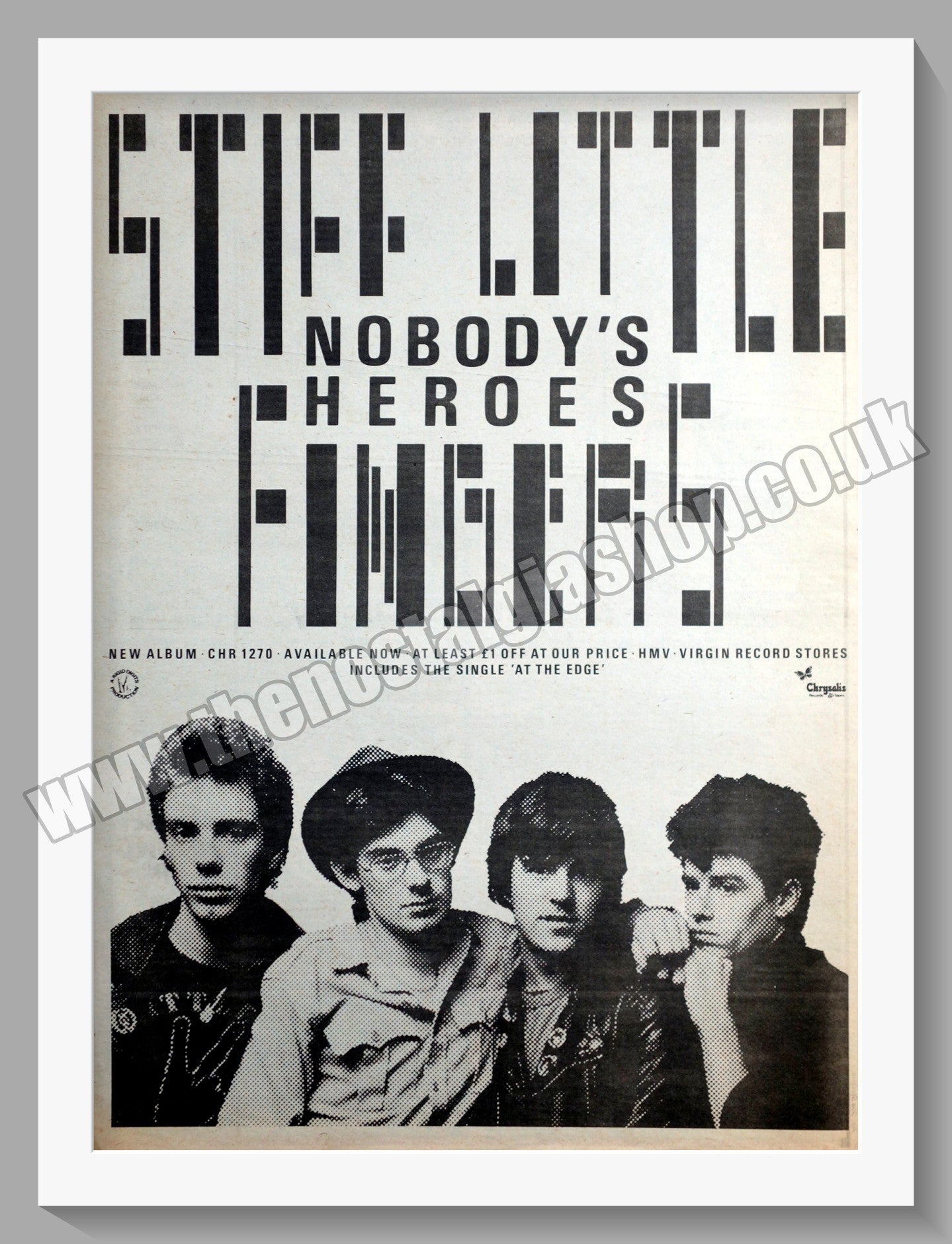 Stiff Little Fingers Nobody's Heroes. Original Vintage Advert 1980 (ref AD14747)