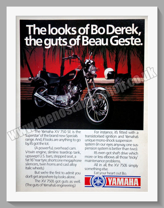 Yamaha XV750 Motorcycle. Original Advert 1981 (ref AD57828)