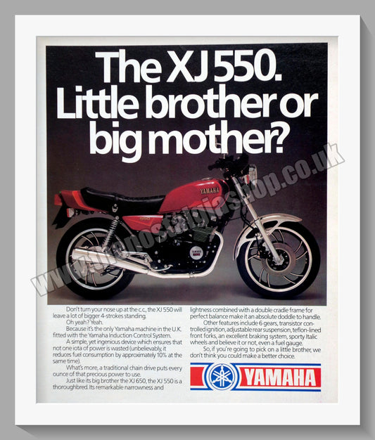 Yamaha XJ550 Motorcycle. Original Advert 1981 (ref AD57833)