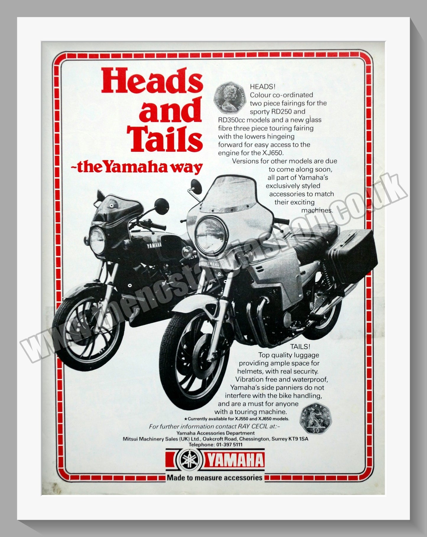 Yamaha Motorcycles Fairings and Panniers. Original Advert 1981 (ref AD57870)