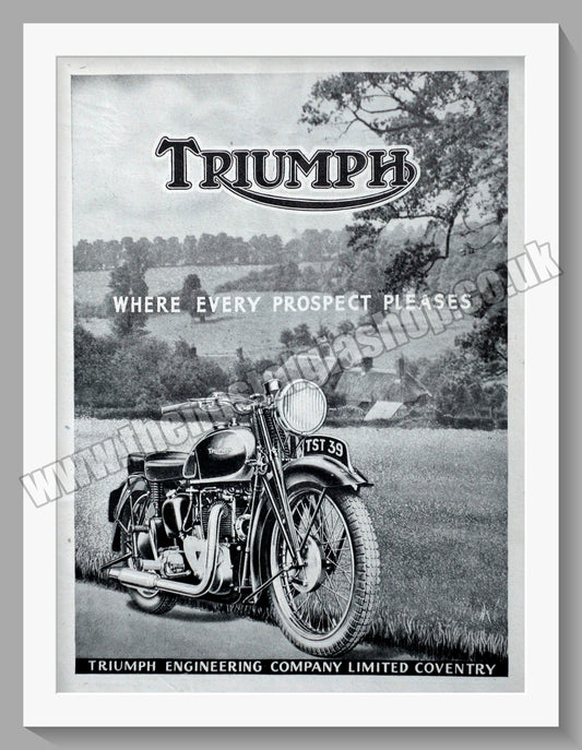 Triumph Motorcycles. Original advert 1944 (ref AD57902)