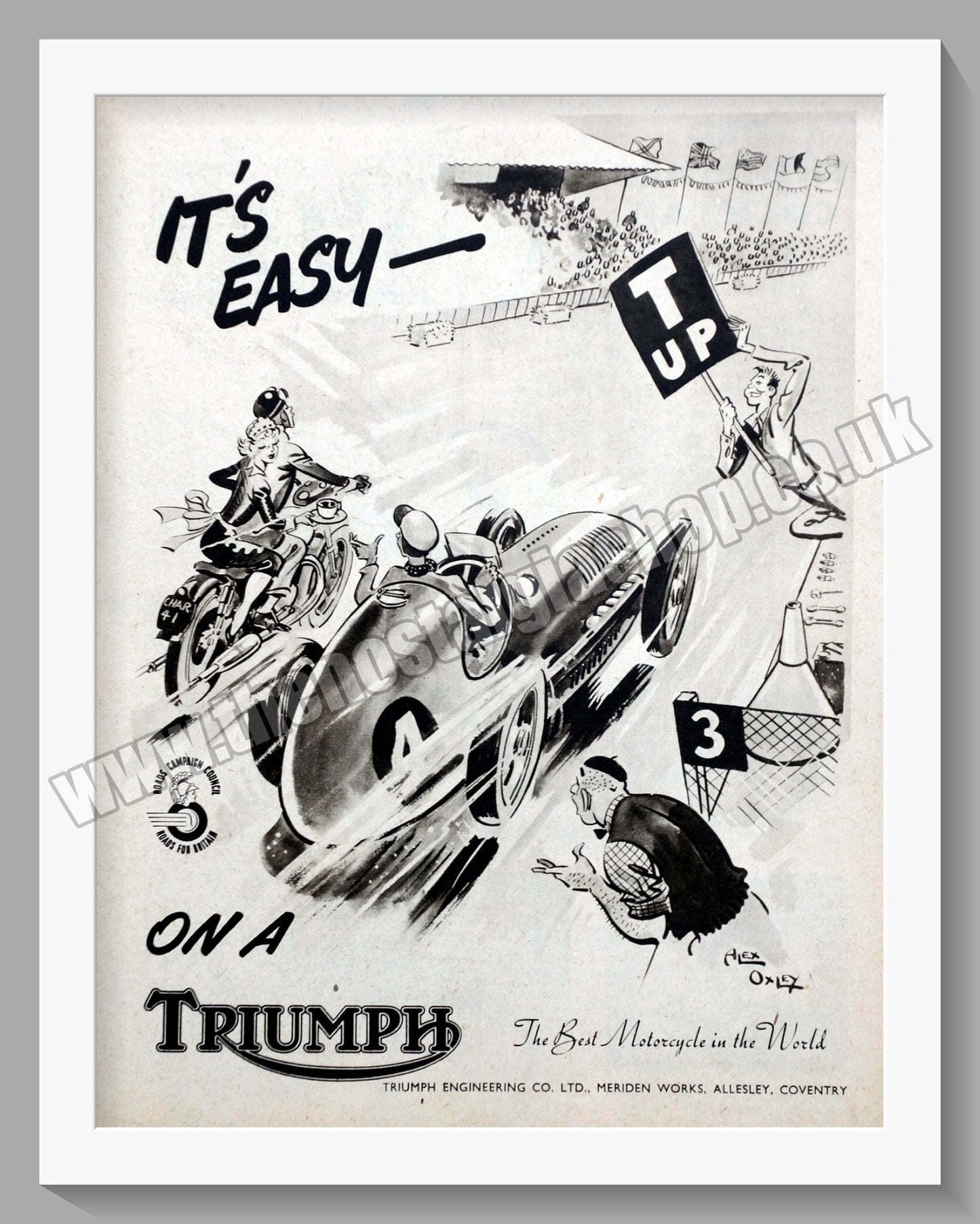 Triumph Motorcycles. Original advert 1955 (ref AD58076)