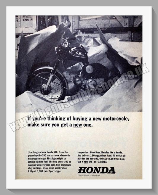 Honda S90 Motorcycle. Original advert (ref AD58149)