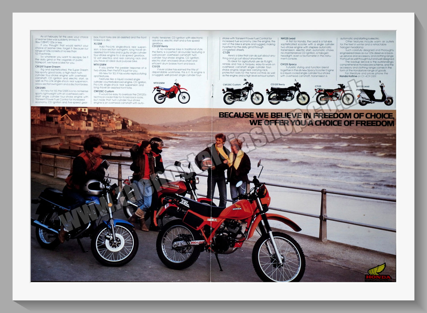 Honda Motorcycles. Original Advert 1983 (ref AD58188)