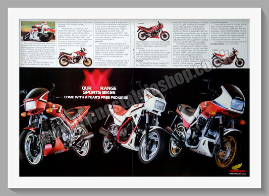 Honda Sports Motorcycles. Original Advert 1983 (ref AD58192)