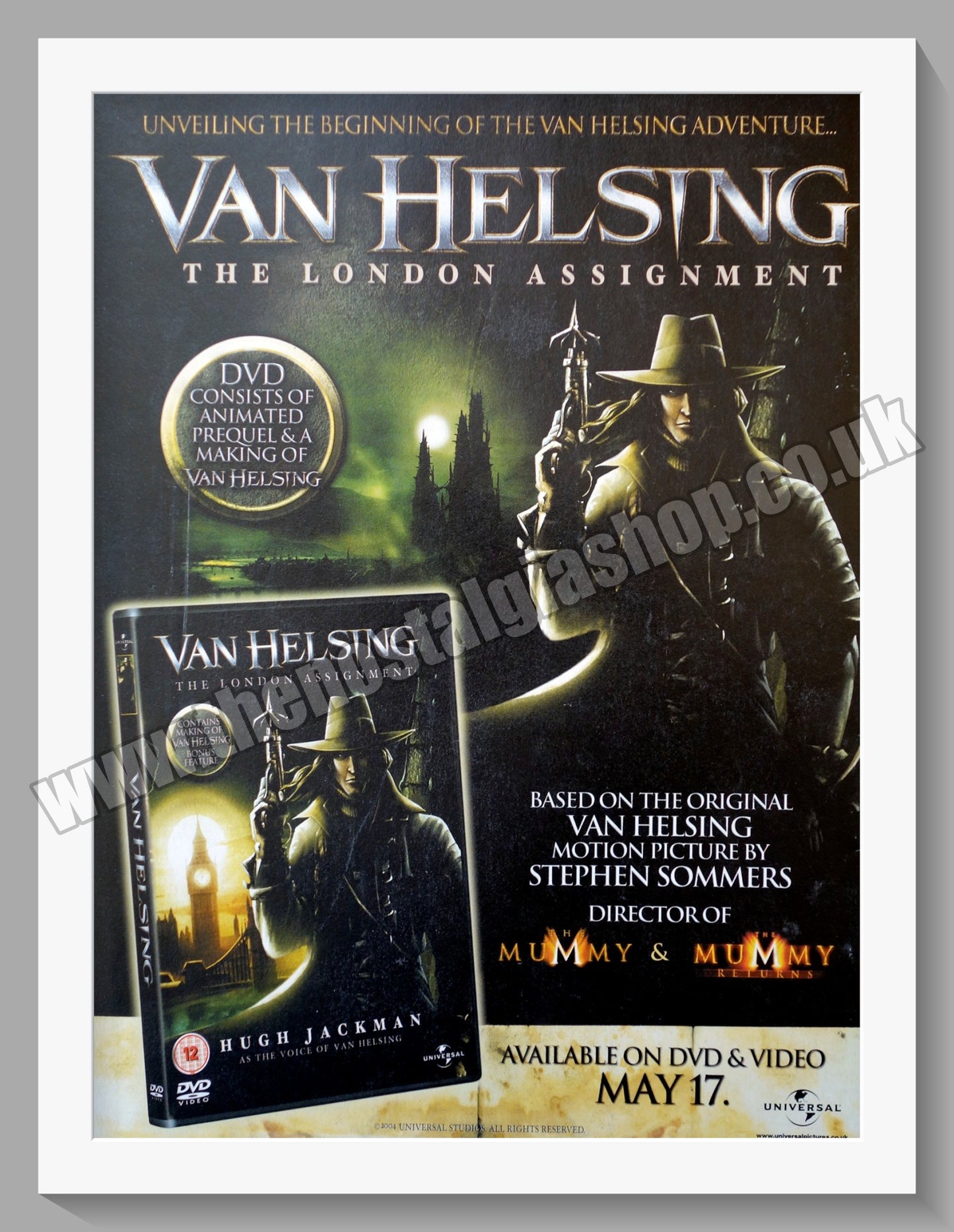 Van Helsing The London Assignment. 2004 Original Advert (ref AD58336)