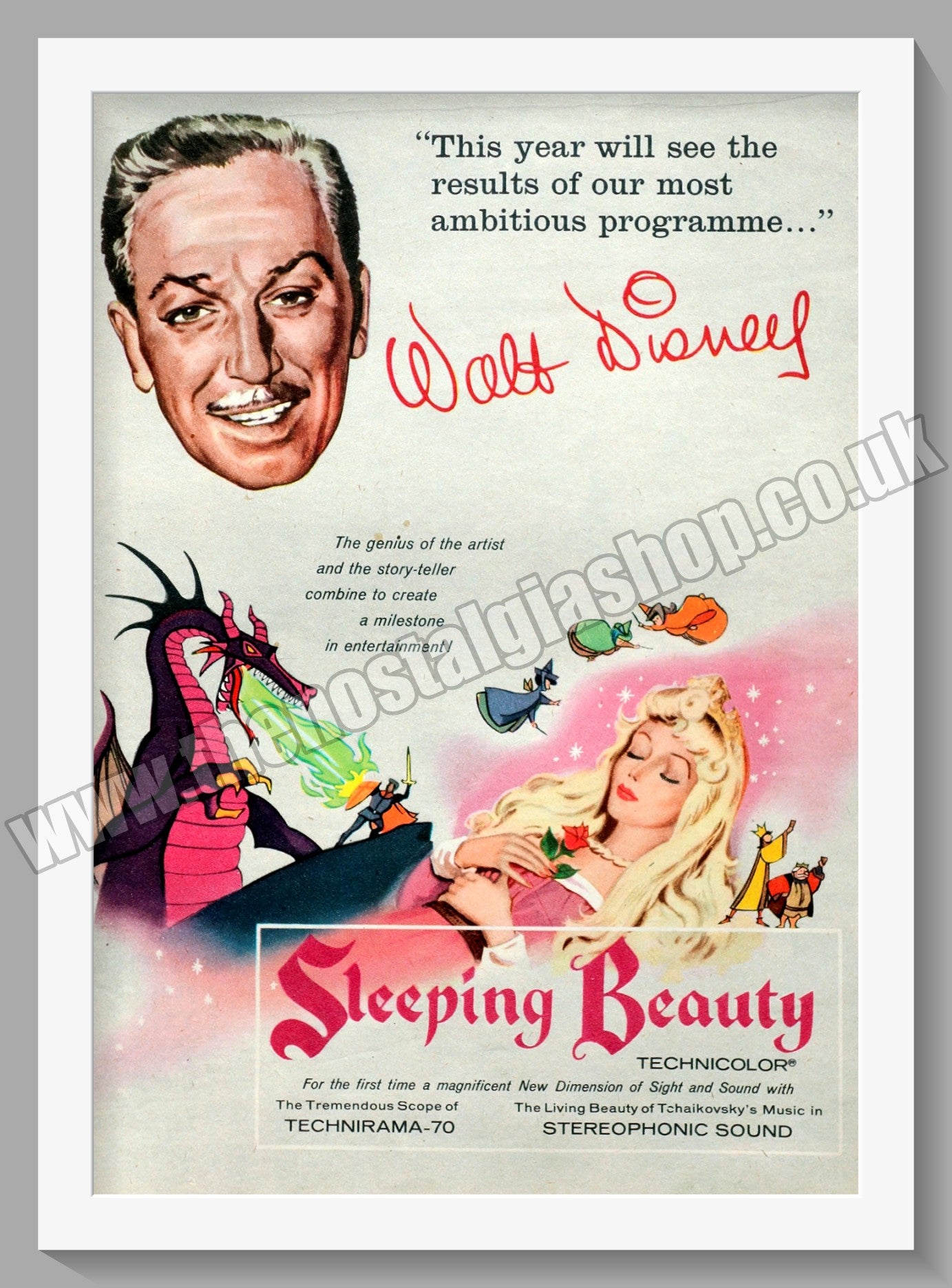 Sleeping Beauty Walt Disney. 1959 Original Advert (ref AD58700)