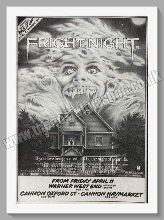 Fright Night. 1986 Original Advert (ref AD58899)